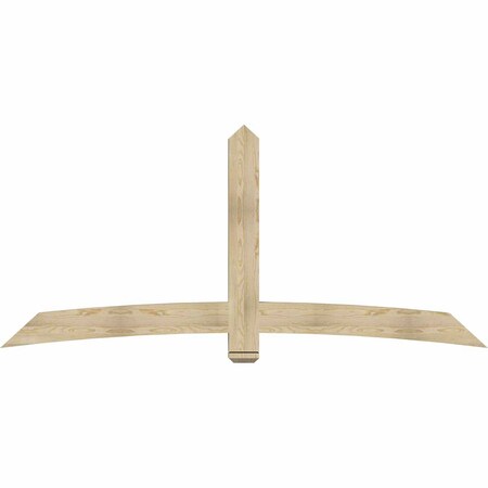 Ekena Millwork Bellingham Rough Sawn Timber Gable Bracket, Douglas Fir, 96"W x 44"H x 4"D x 6"F, 11/12 Pitch GBW096X44X0406BEL00RDF